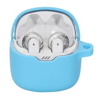 For JBL Tune Flex Earphone Silicone Protective Case(Light Blue)