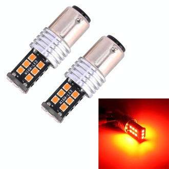 2 PCS 1157/BAY15D 3W LED 300LM SMD 2835 Car Rear  Brake Light for Vehicles, DC 12V(Red Light)