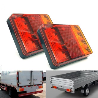 2 PCS CNSUNNY LIGHT DC 12V Car Truck Trailer Caravans LED Rear Tail Warning Brake Lights