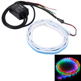 1.5m Car Auto Waterproof Universal Rear Colorful Flowing Light Tail Box Lights Red Light Brake Light Yellow Light Turn Signal Li