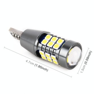 2 PCS T15 DC9-16V / 7.5W / 6000K / 600LM Car Auto Reversing Lights 27LEDs SMD-3030 Lamps