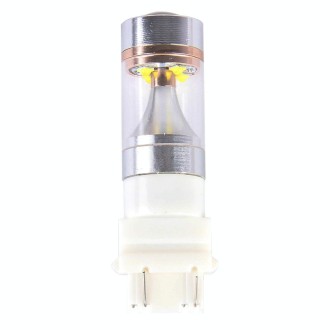 2 PCS T25/3157 Dual Wires 2300 LM 6000K 30W White Light 6 LED CREE Canbus Car Brake Light Bulb, DC 12V