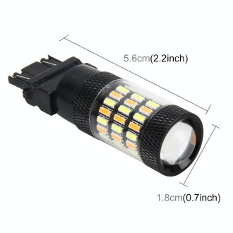 3157 5W 450LM 60LEDs DC 12V SMD-4014 Car Auto Brake Light Turn Signal Lights Car Source (White Light+Yellow Light)