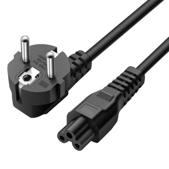 High Quality 3 Prong Style EU Notebook AC Power Cord, Length: 1.8m