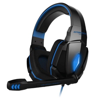 KOTION EACH G4000 Stereo Gaming Headphone Headset Headband with Mic Volume Control LED Light for PC Gamer,Cable Length: About 2.