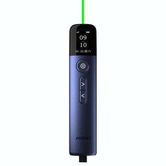 ASiNG A9 32GB Green Light Multifunctional PPT Touch Laser Page Turning Pen Wireless Presenter (Blue)