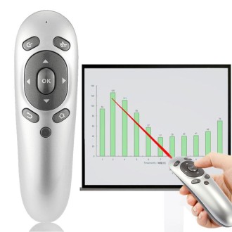 PR-07 2.4G Multifunctional 6-axis Gyro PC Wireless Presenter Remote Control PPT Presentation Air Mouse , Support Windows XP /  V