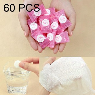60 PCS Candy Style Portable Disposable Travel Cotton Towel, Size: 22*20cm