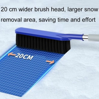 2 In 1 Car Snow Shovel Snow Blowing Brush Car Winter Snow Clearing Tools(Blue)