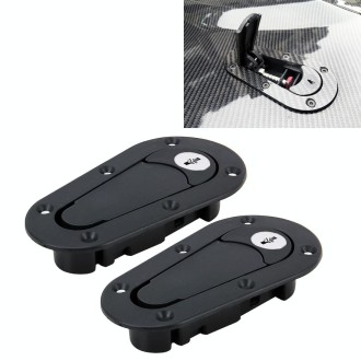 A Pair Car Modified Hood Lock General Racing Car Cover Lock with Keys(Black)