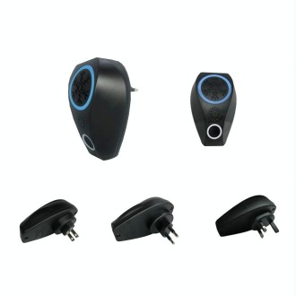 Snowflake Ultrasonic Mosquito Repellent Mouse Repellent, Specification: EU Plug(Black)