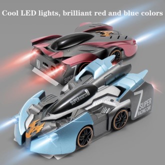 Remote Control Wall Climbing Car Mini Electric Remote Control Car Children Toy(Red Flame Handle RC Edition)