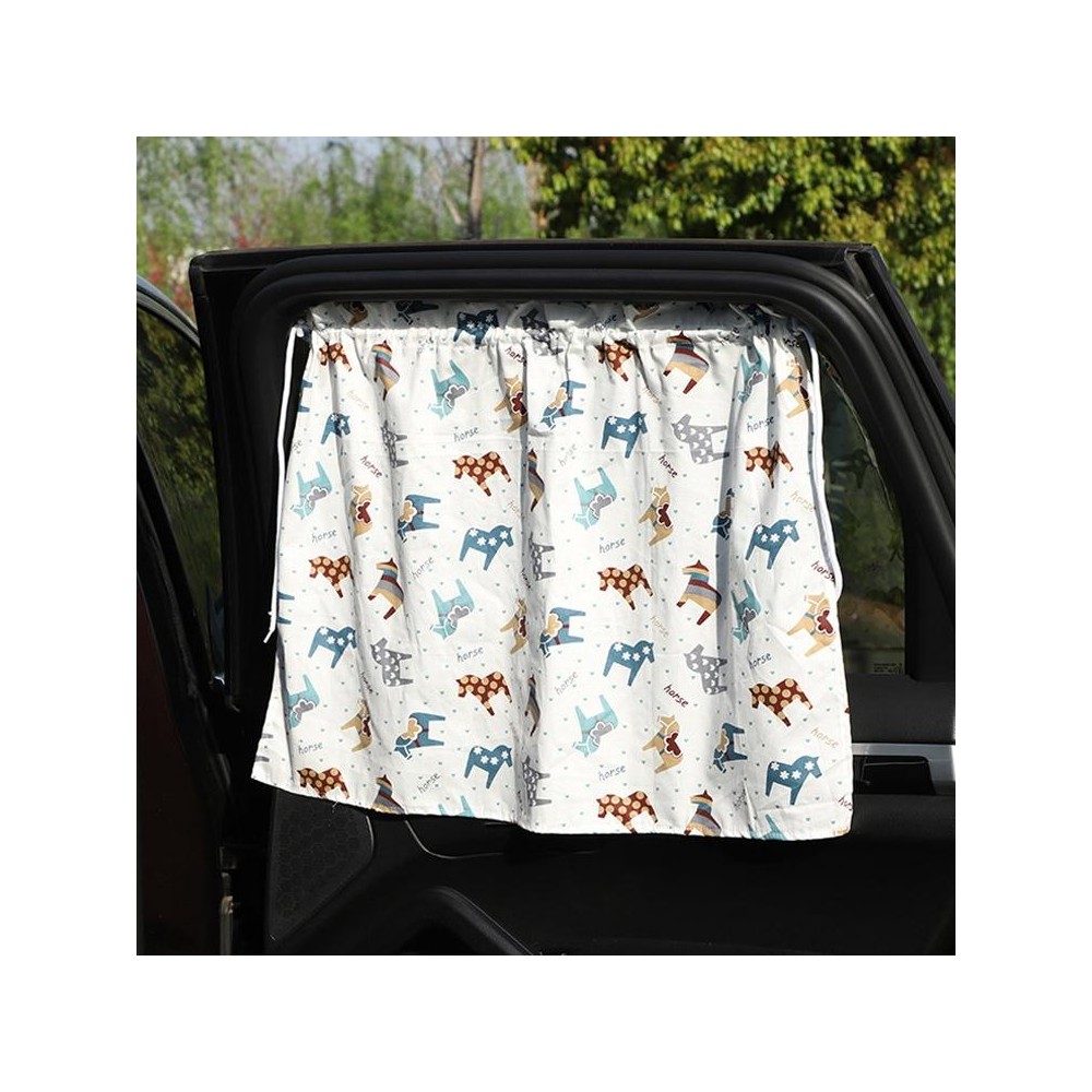 Car Curtains Cotton Car Suction Cup Sunshade Sun Protection Thermal Curtain(Pony)