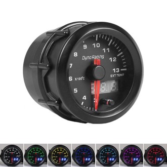 Car Universal 52mm Digital Display LED LCD Colorful Exhaust Temperature Gauge