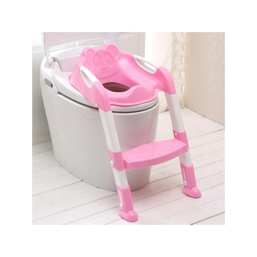 Baby Potty Toilet Chair Training Seat With Adjustable Ladder Infant Anti Slip Folding Toilet Trainer Safety Seats(Pink)