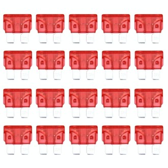 100 PCS Auto Mini Blade Fuse (10A) , DC 12V(Red)