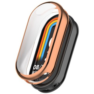 For Xiaomi Mi Band 8 Full Coverage TPU Electroplating Watch Protective Case(Rose Gold)