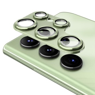 For Samsung Galaxy S23 Ultra ENKAY 9H Rear Camera Lens Aluminium Alloy Tempered Glass Film(Light Green)