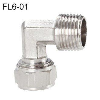 FL6-01 LAIZE Nickel Plated Copper Trachea Quick Fitting Twist Elbow Lock Female Connector