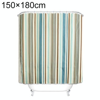 Multicolour Vertical Texture Thick Waterproof Polyester Fabric Shower Curtains, Size:150x180cm