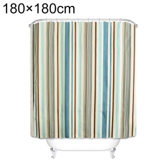 Multicolour Vertical Texture Thick Waterproof Polyester Fabric Shower Curtains, Size:180x180cm