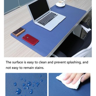 Multifunction Business PU Leather Mouse Pad Keyboard Pad Table Mat Computer Desk Mat, Size: 80 x 40cm(Pink)