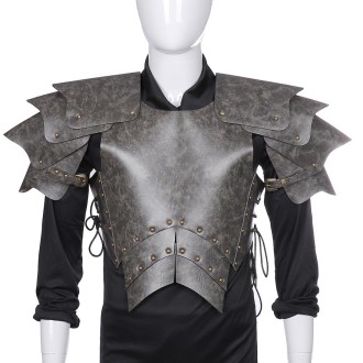Halloween Carnival Stage Props Adult PU Leather Samurai Cosplay Armor, Size: One Size