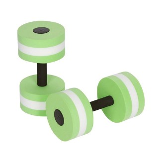 2pcs  Water Floating Dumbbell EVA Foam Swimming Pool Exercise Adjustable Dumbbell(Green White)