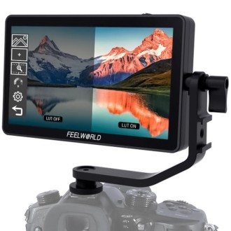 FEELWORLD F6 Plus V2 6 inch 3D LUT Touch Screen DSLR Camera Field Monitor, IPS FHD1920x1080 4K HDMI Input & Output, with Tilt Ar