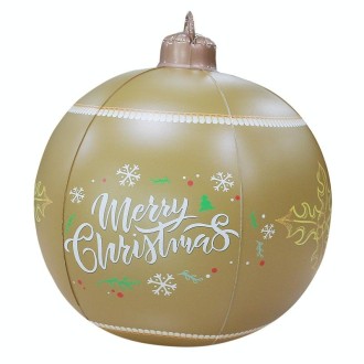 MT709 Yard Christmas Ornaments PVC Inflatable Balls(Yellow)