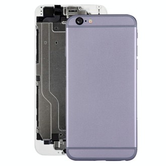 Full Housing Back Cover with Power Button & Volume Button Flex Cable for iPhone 6(Grey)