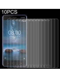 10 PCS 0.26mm 9H 2.5D Tempered Glass Film for Nokia 8