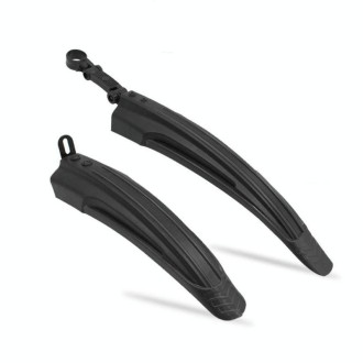 5 Sets  Dual Color Bicycle Mudguard Mountain Bike Fenders Set(All Black)