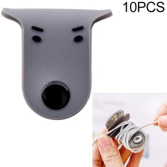 10 PCS Dog Shape Earphone Winder Cable Organizer