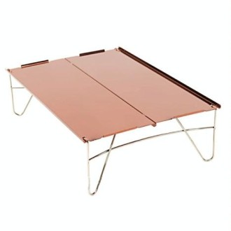 Outdoor Portable Mini Aluminum Table Ultralight Folding Picnic Table Camping Self-Driving Fishing Barbecue Small Coffee Table(Br