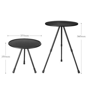 Outdoor Aluminum Alloy Folding Small Round Table Portable Liftable Camping Table, Color: Wood Color