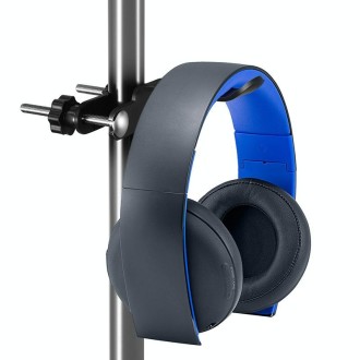 Clip Post Headphone Holder Hook Desktop Headset  Stand(Black)