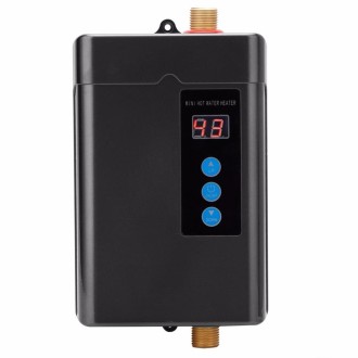 US Plug 3000W  Electric Water Heater With Remote Control Adjustable Temperate(Black)