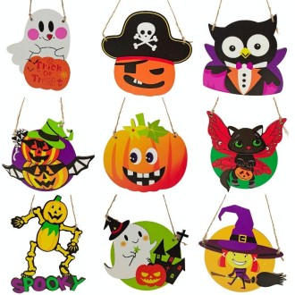 Halloween Decoration Pendants Holiday Scene Layout, Color: No.14