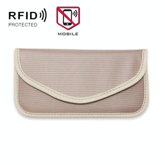 6.5 Inch Cell Phone Signal Shielding Bag Anti-location Isolated Signal RFID Storage Bag(Khaki)