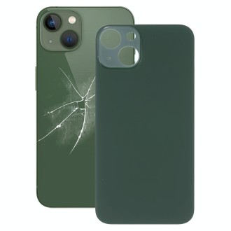 Easy Replacement Big Camera Hole Glass Back Battery Cover for iPhone 13(Green)