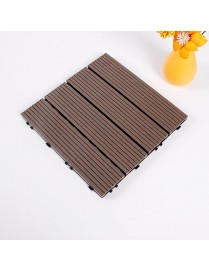 Outdoor Plastic Wood Waterproof Anti-corrosion Splicing Floor(Coffee)