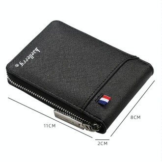 Baellerry Large-capacity Multi-card Slot Organ Card Bag Mini Zip Coin Purse(Black)