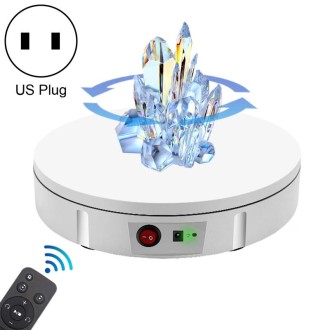 30cm Charging Rotating Display Stand Video Shooting Turntable, Load: 100kg, Power Plug:US Plug(White)