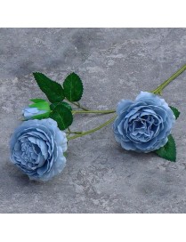 10 PCS JC0055 Continental Core Flower Beam Wedding Simulation Flower Home Artificial Silk Flower(Peony Haze Blue)