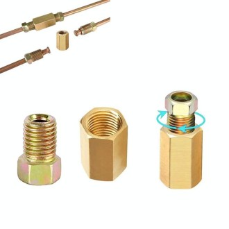 Replacement Brass Brake Line Accessories, Size: 3/8-24 Thread 3/16 Tube