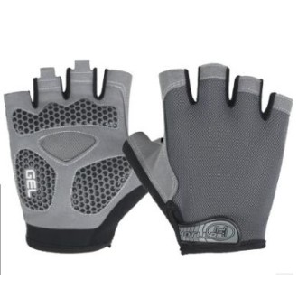 Cycling Shock Absorbing Anti-Slip Gloves Fitness Weight Lifting Training Half-finger Gloves, Size:M(Grey)