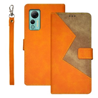 For Ulefone Note 14 idewei Two-color Splicing Leather Phone Case(Orange)