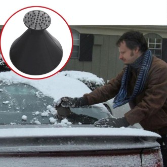 2 PCS Car Magic Window Windshield Car Ice Scraper Shaped Funnel Snow Remover Deicer Cone Deicing Tool Scraping