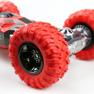 675E 1:16 2.4GHz Double-sided Twisted Off-road Four-wheel Drive Climbing Remote Control Children Toy Car, Size: 33cm(Red)